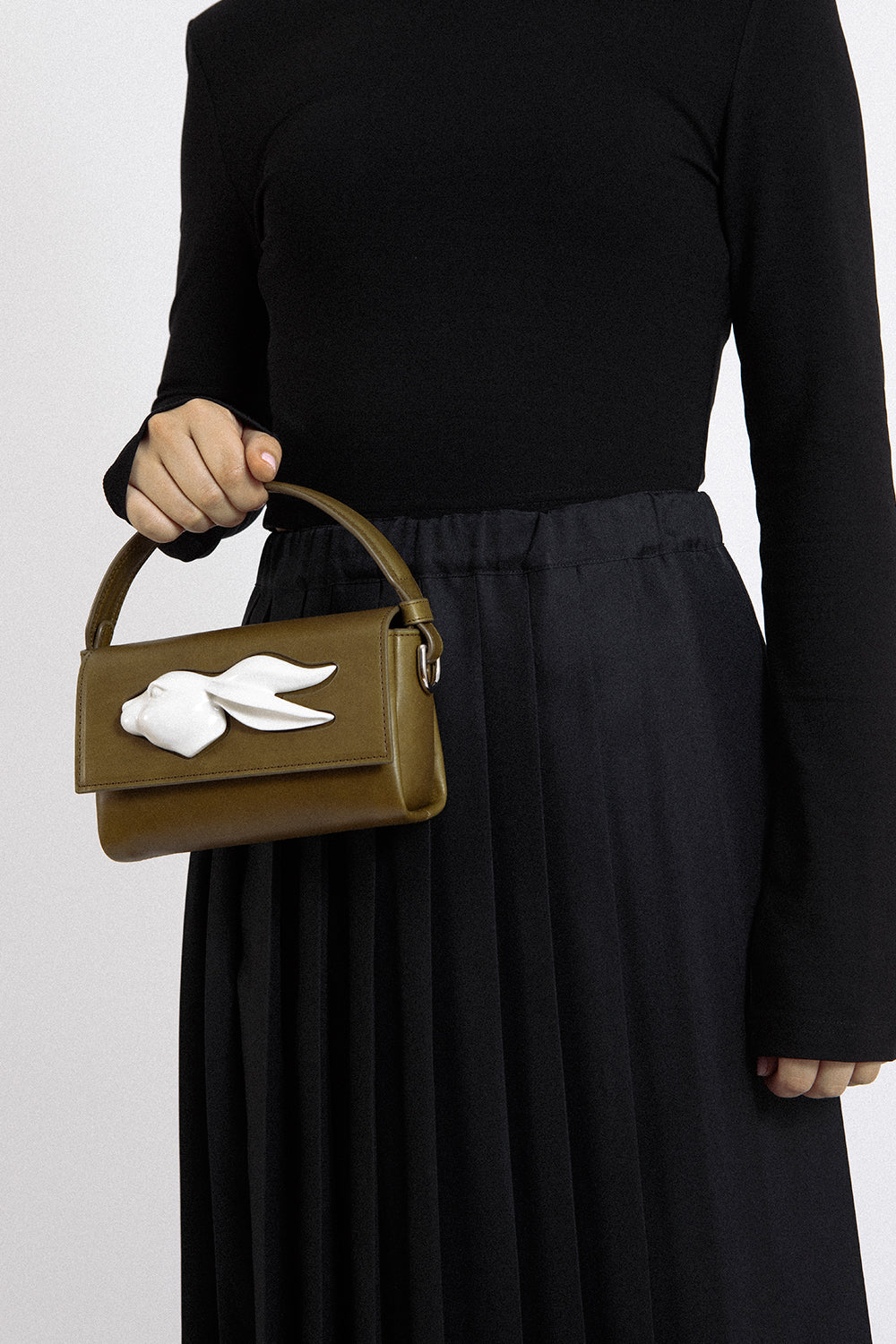 FLAP MINI RABBIT HEAD BAG OLIVE