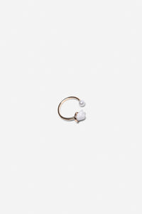 MINI CAT & PEARL RING WHITE