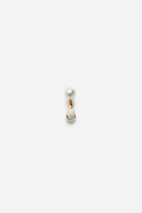 MINI CAT HEAD SING EARRING WHITE