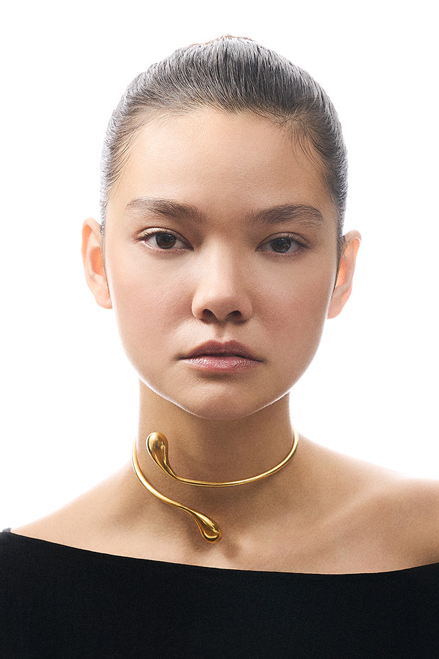 Pistil Twist Necklace Gold