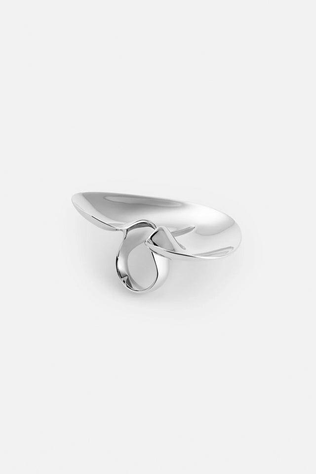 Liquid Heart Ring Silver