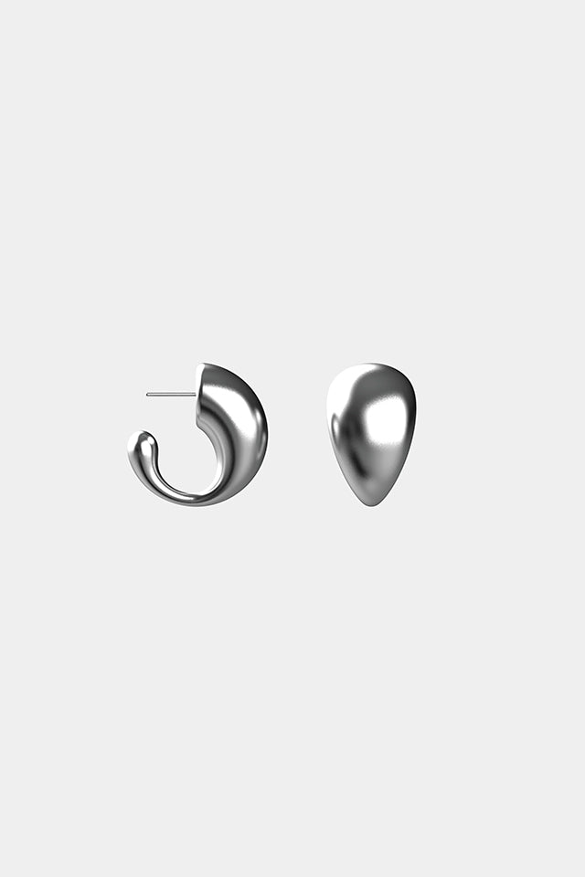 Pistil Hoops Silver