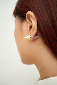 MINI SPIKE DOUBLE EARRING YLW/LILAC